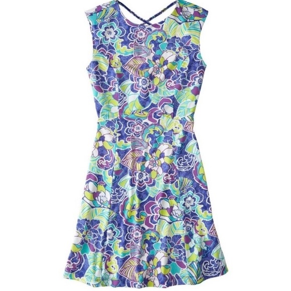 Title Nine Dress Sz S,M Purple Green Steadfast Floral Mini Outdoors Beach NWOT - Picture 10 of 10